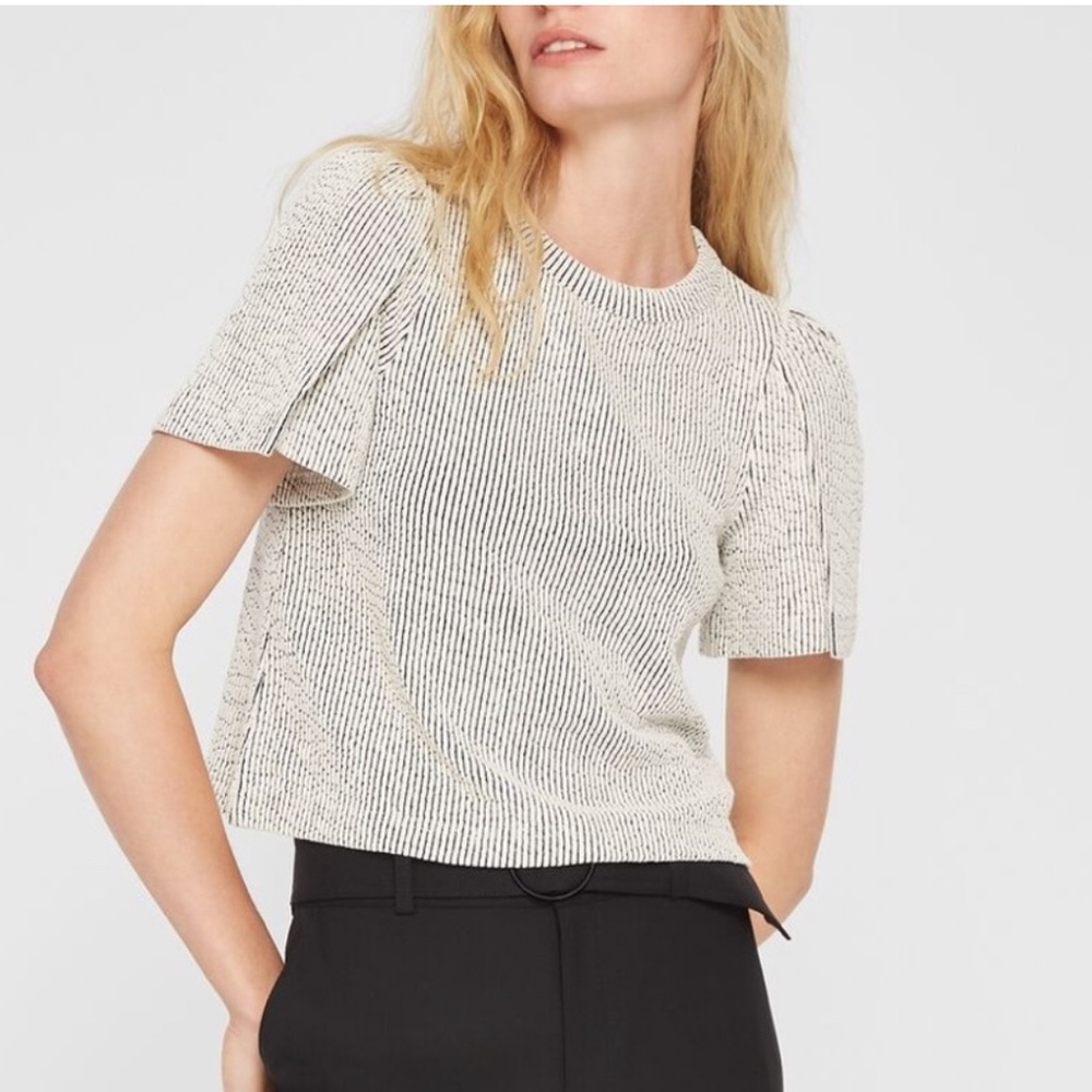 Club Monaco Textured Stripe Tee - M